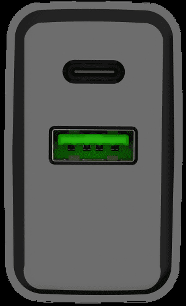 Zdjęcie produktu: Ładowarka sieciowa Natec Ribera GaN Slim 1x USB-A + 1x USB TYP-C 20W