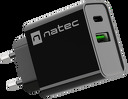 Ładowarka sieciowa Natec Ribera GaN Slim 1x USB-A + 1x USB TYP-C 20W - czarna