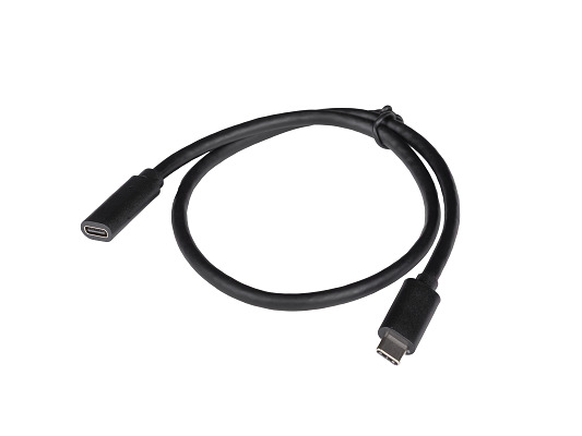 Przedłużacz USB-C M/F 3.1 5 Gb/s do 100 W Lanberg czarny - 1.5m