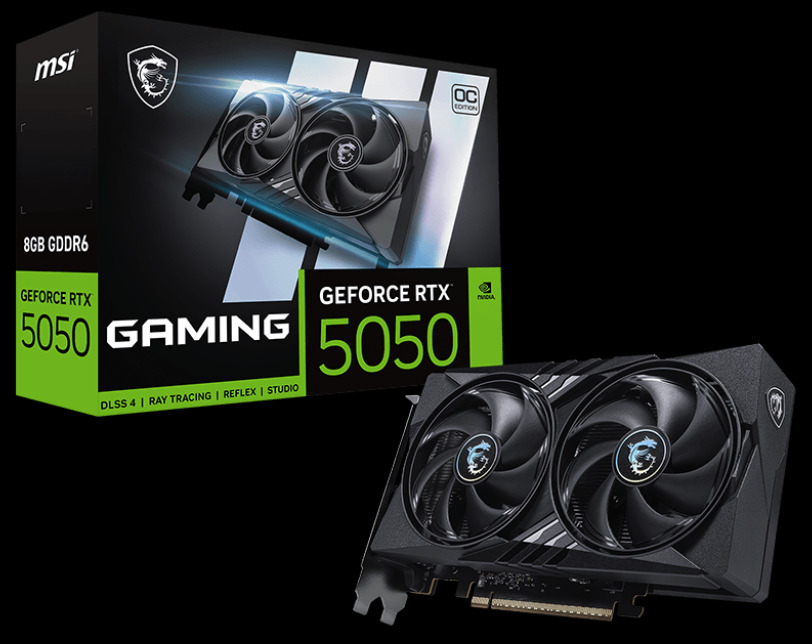 MSI GeForce RTX 5050 GAMING OC 8GB GDDR6 DLSS 4 MSI GeForce RTX 5050 GAMING OC 8GB GDDR6 DLSS 4