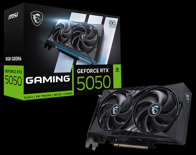 Zdjęcie produktu: MSI GeForce RTX 5050 GAMING OC 8GB GDDR6 DLSS 4 Zdjęcie produktu: MSI GeForce RTX 5050 GAMING OC 8GB GDDR6 DLSS 4