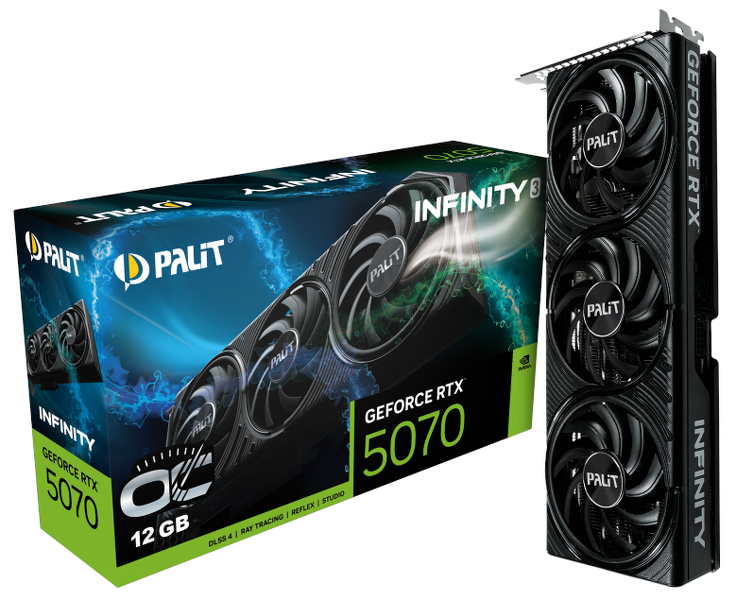 Zdjęcie produktu: Palit GeForce RTX 5070 Infinity 3 OC 12GB GDDR7 DLSS 4