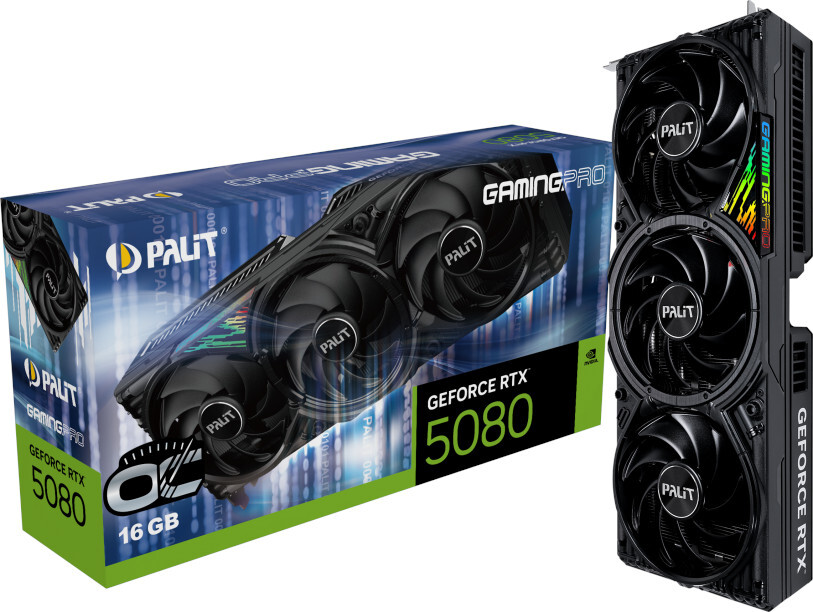 Palit GeForce RTX 5080 GamingPro OC 16GB GDDR7 DLSS 4 Palit GeForce RTX 5080 GamingPro OC 16GB GDDR7 DLSS 4