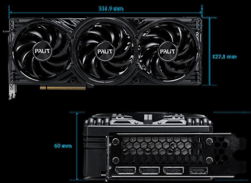 Zdjęcie produktu: Palit GeForce RTX 5080 GamingPro OC 16GB GDDR7 DLSS 4 Zdjęcie produktu: Palit GeForce RTX 5080 GamingPro OC 16GB GDDR7 DLSS 4