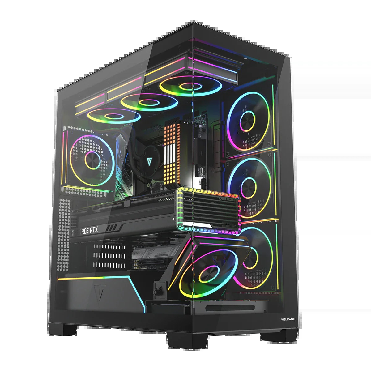 Obudowa komputerowa Volcano Stellar Plus ARGB 8F Czarna