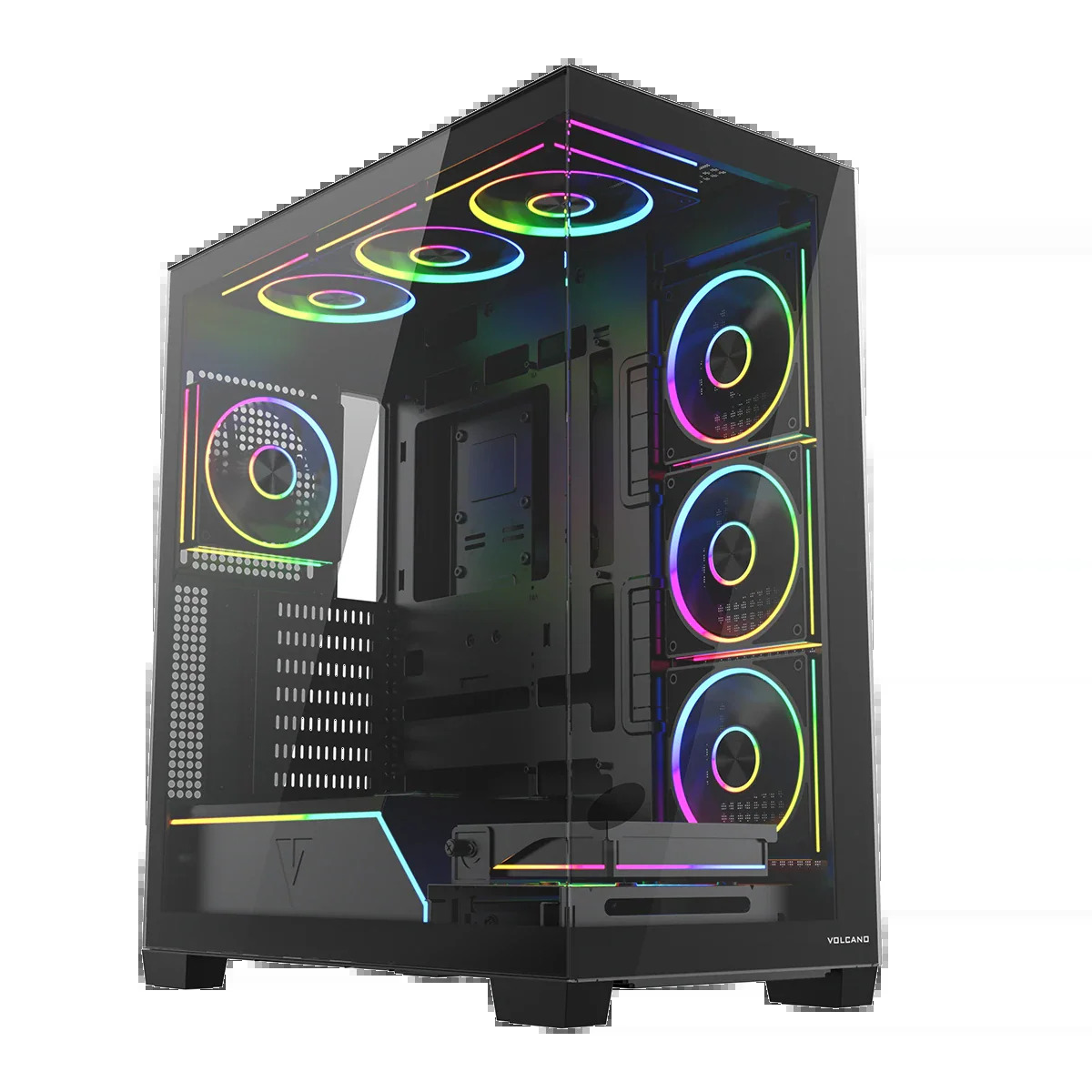 Obudowa komputerowa Volcano Stellar Plus ARGB 8F Czarna