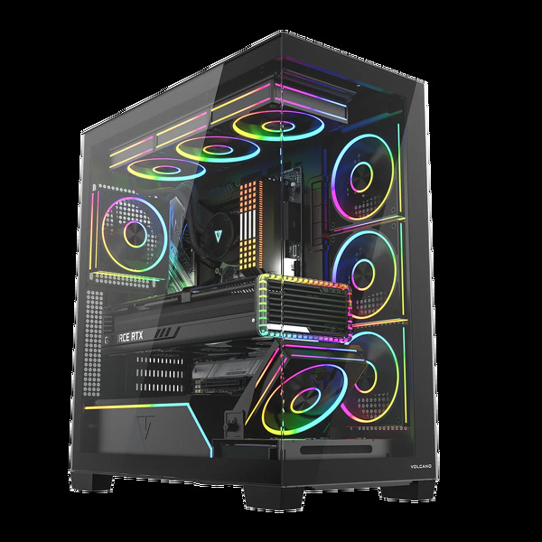 Zdjęcie produktu: Obudowa komputerowa Volcano Stellar Plus ARGB 8F Czarna