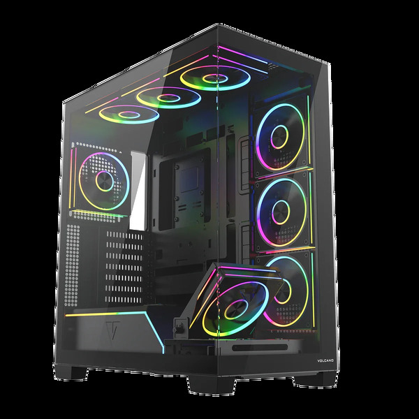 Zdjęcie produktu: Obudowa komputerowa Volcano Stellar Plus ARGB 8F Czarna