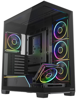 Miniatura produktu: Obudowa komputerowa Volcano Stellar Plus ARGB 5F Czarna