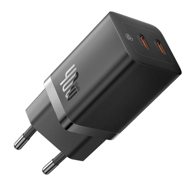 Ładowarka sieciowa Baseus GaN5 Pro 40W 2xUSB-C - czarna Ładowarka sieciowa Baseus GaN5 Pro 40W 2xUSB-C - czarna