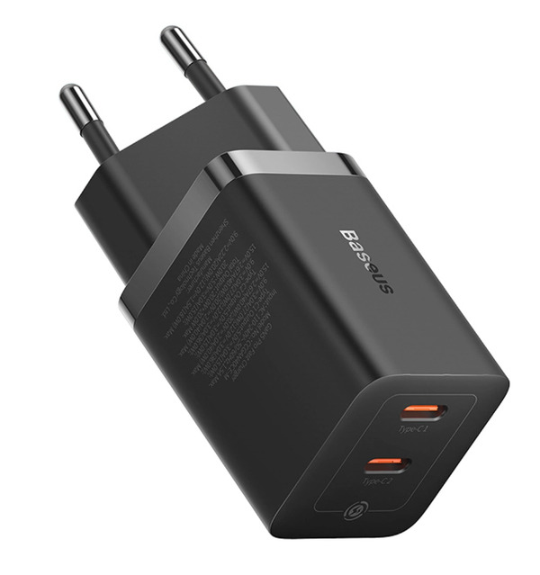 Zdjęcie produktu: Ładowarka sieciowa Baseus GaN5 Pro 40W 2xUSB-C - czarna Zdjęcie produktu: Ładowarka sieciowa Baseus GaN5 Pro 40W 2xUSB-C - czarna