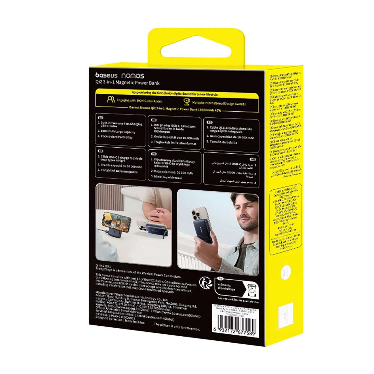 Powerbank Baseus Nomos 10000mAh 45W Qi2 z podstawką MagSafe Powerbank Baseus Nomos 10000mAh 45W Qi2 z podstawką MagSafe