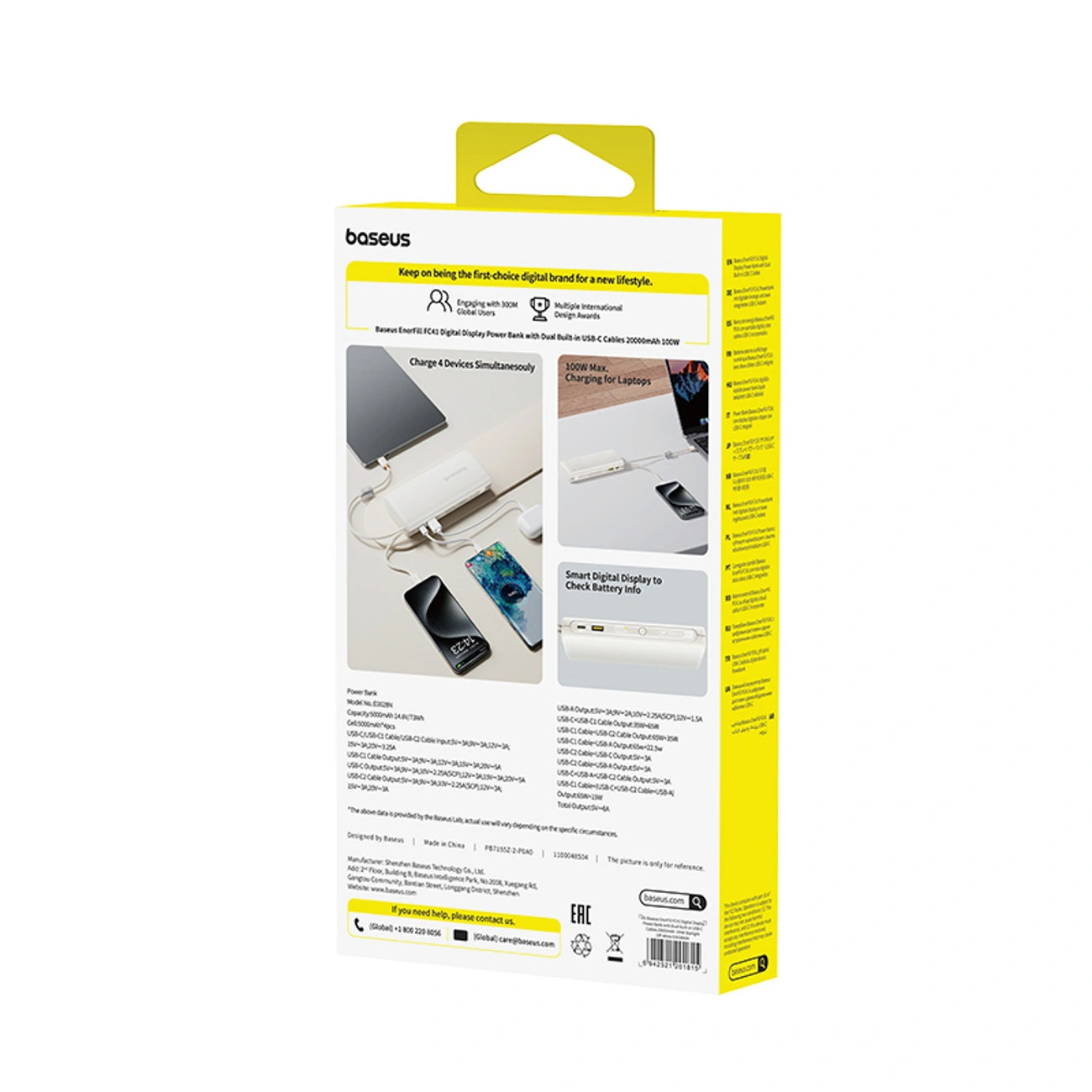 Powerbank Baseus EnerFill FC41 20000mAh 100W USB-C Powerbank Baseus EnerFill FC41 20000mAh 100W USB-C