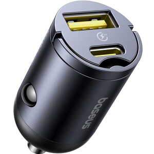 Miniatura produktu: Ładowarka samochodowa Baseus Tiny Star 30W USB-A USB-C - czarna