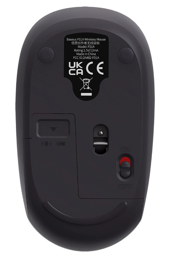 Myszka bezprzewodowa Baseus F01A 2.4 GHz - szara Myszka bezprzewodowa Baseus F01A 2.4 GHz - szara