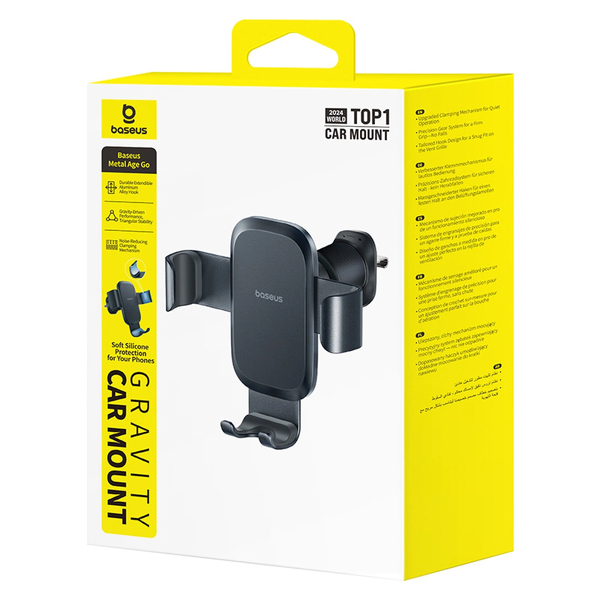 Zdjęcie produktu: Samochodowy uchwyt Baseus Metal Age Go grawitacyjny - czarny
