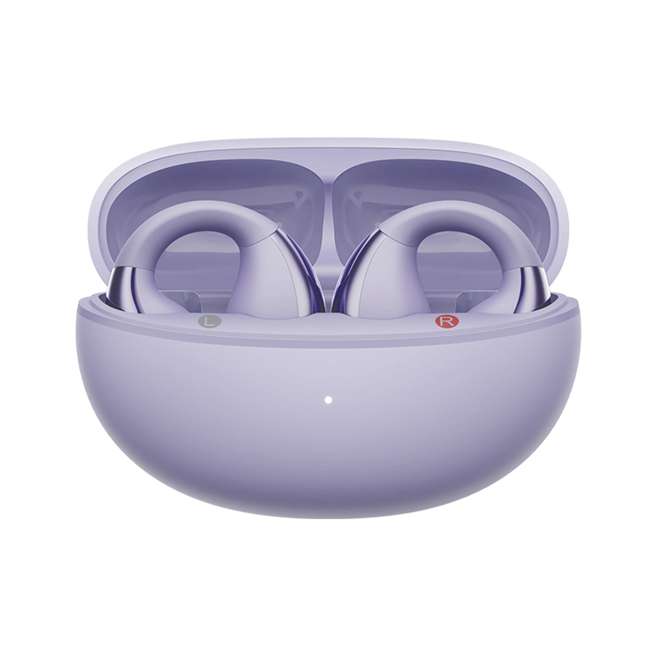 Słuchawki OWS QCY Crossky C30 z klipsem IPX4 Bluetooth 5.4 - fioletowe