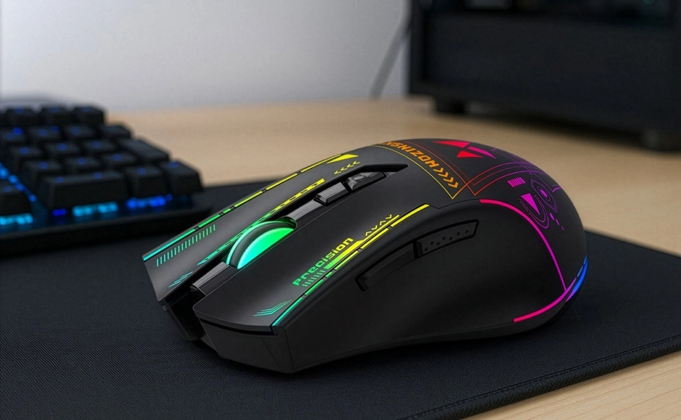 Zdjęcie produktu: Mysz bezprzewodowa Wozinsky WMGB-3200 RGB - czarna