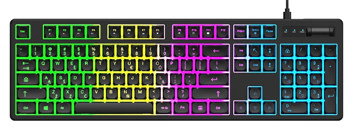 Klawiatura Wozinsky WKG-200 z rolką gamingowa membranowa RGB - czarna Klawiatura Wozinsky WKG-200 z rolką gamingowa membranowa RGB - czarna