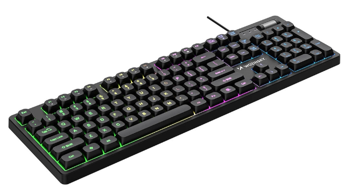 Zdjęcie produktu: Klawiatura Wozinsky WKG-200 z rolką gamingowa membranowa RGB - czarna Zdjęcie produktu: Klawiatura Wozinsky WKG-200 z rolką gamingowa membranowa RGB - czarna