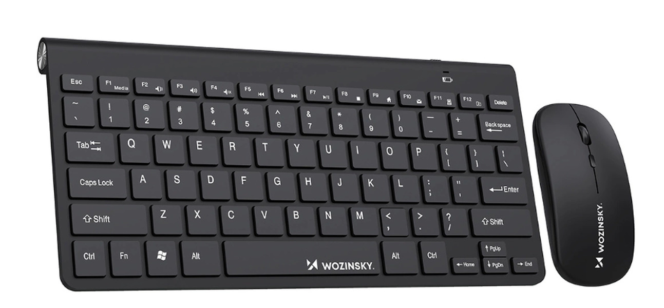 Zdjęcie produktu: Zestaw Wozinsky klawiatura + mysz kompaktowy WZKM-078 - czarny