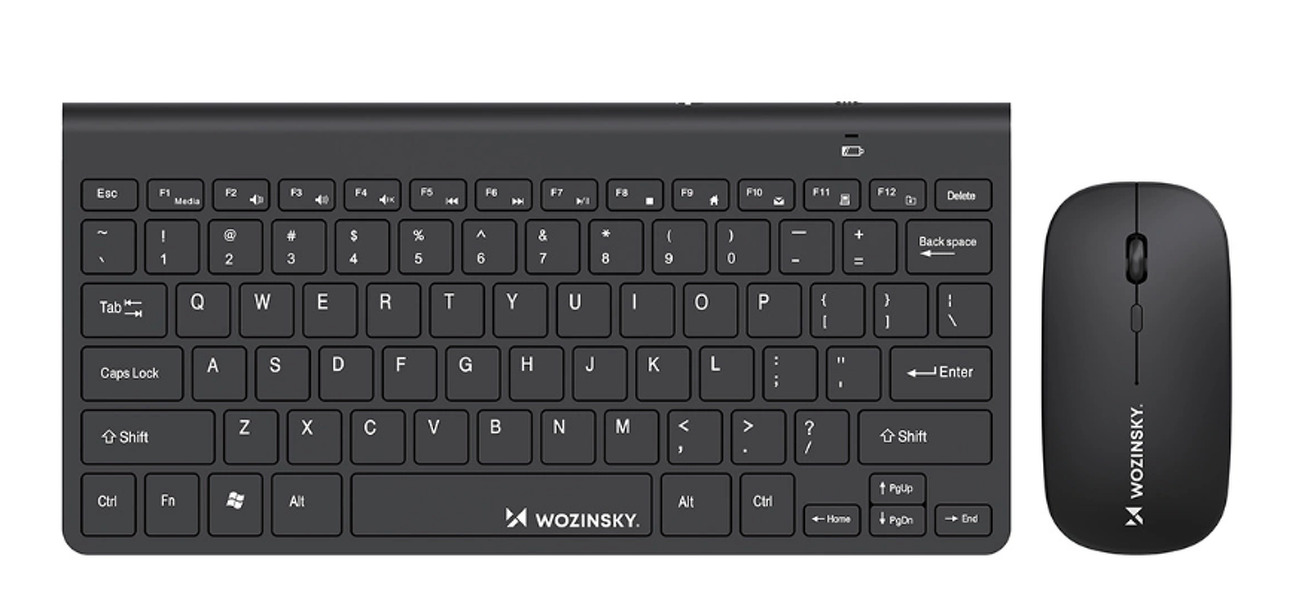 Zdjęcie produktu: Zestaw Wozinsky klawiatura + mysz kompaktowy WZKM-078 - czarny