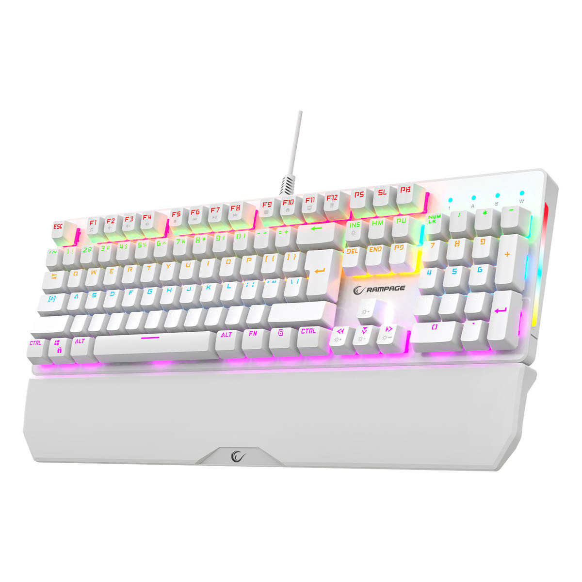 Klawiatura Rampage Mechaniczna UMBRA KB-R86 Blue Switch Biała