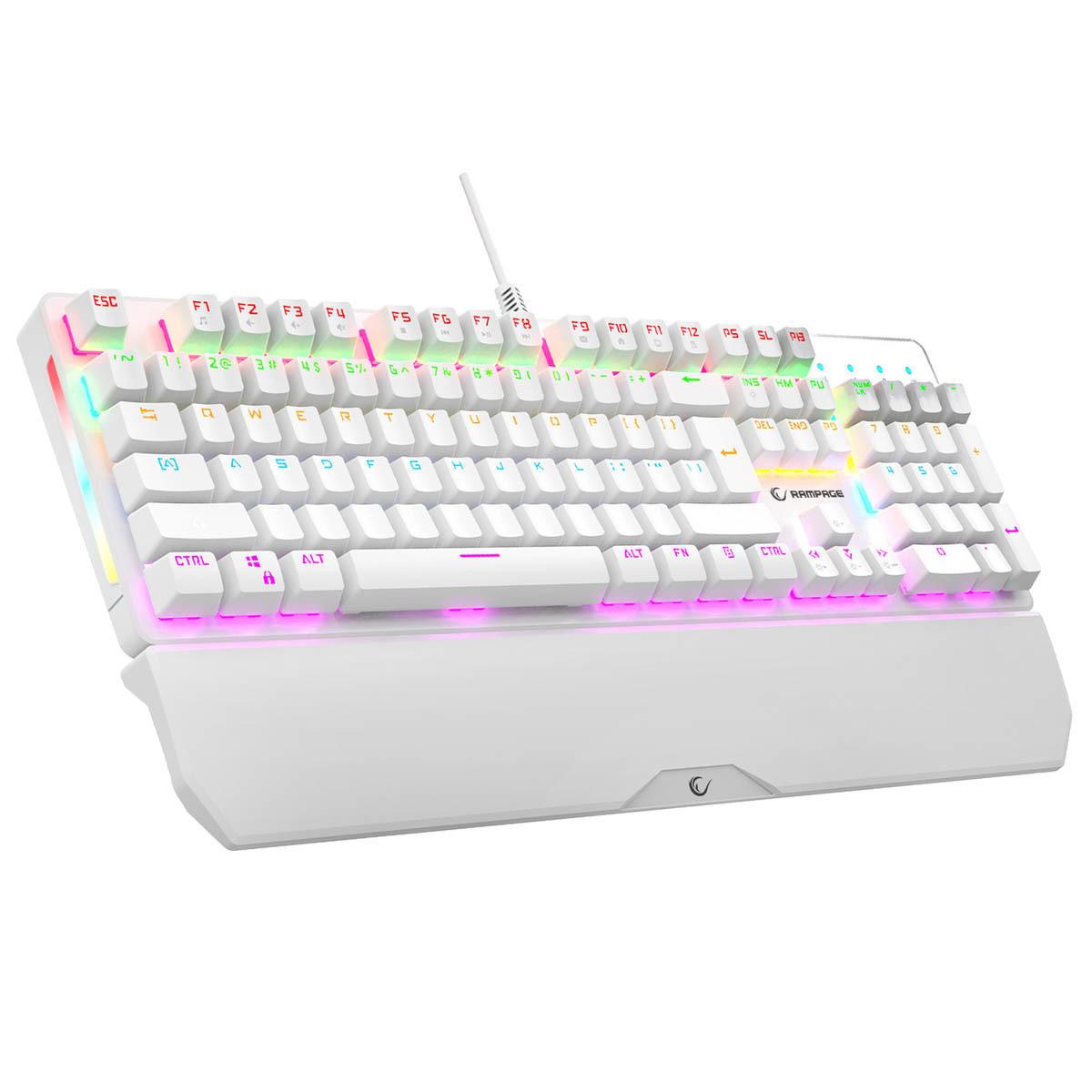 Klawiatura Rampage Mechaniczna UMBRA KB-R86 Blue Switch Biała