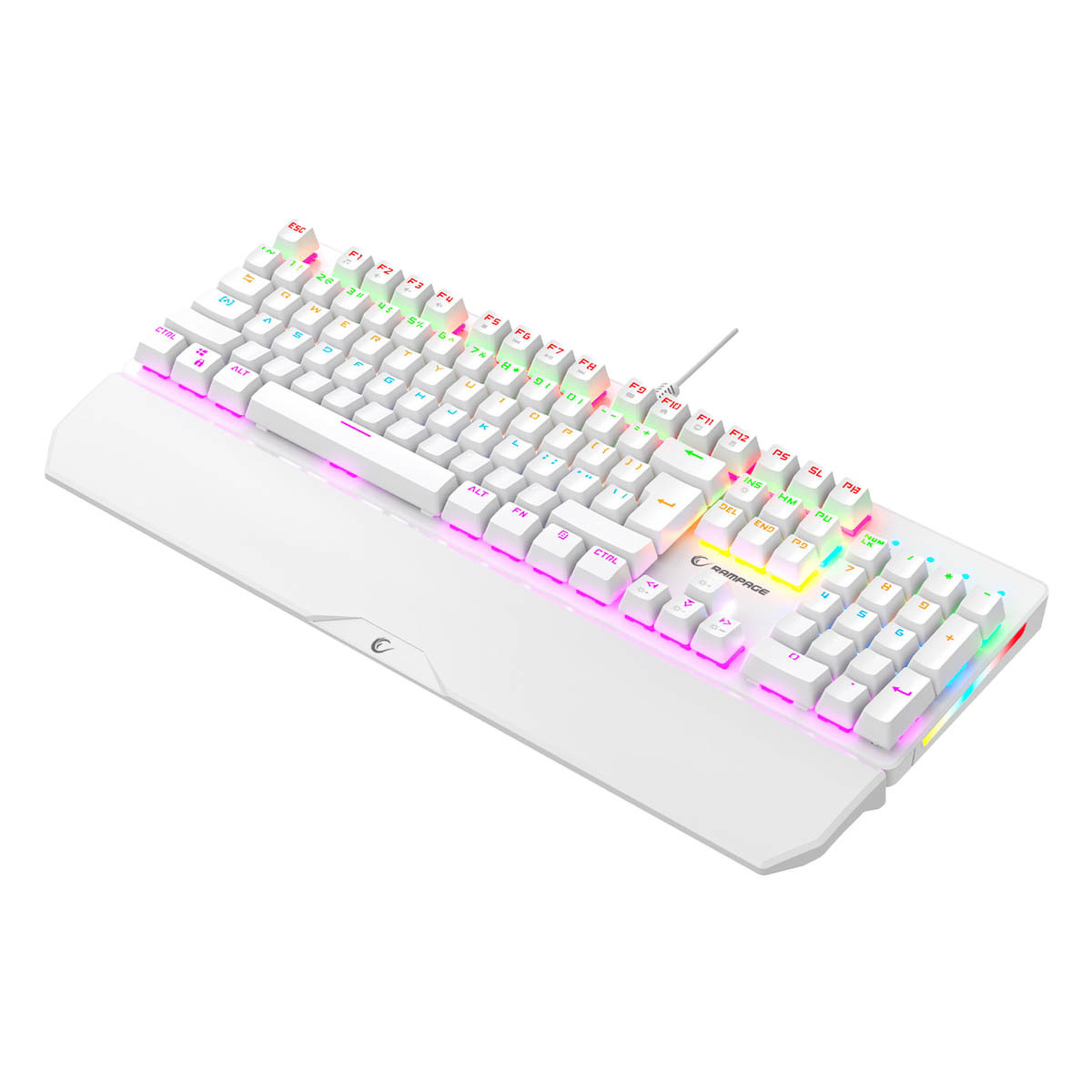 Klawiatura Rampage Mechaniczna UMBRA KB-R86 Blue Switch Biała