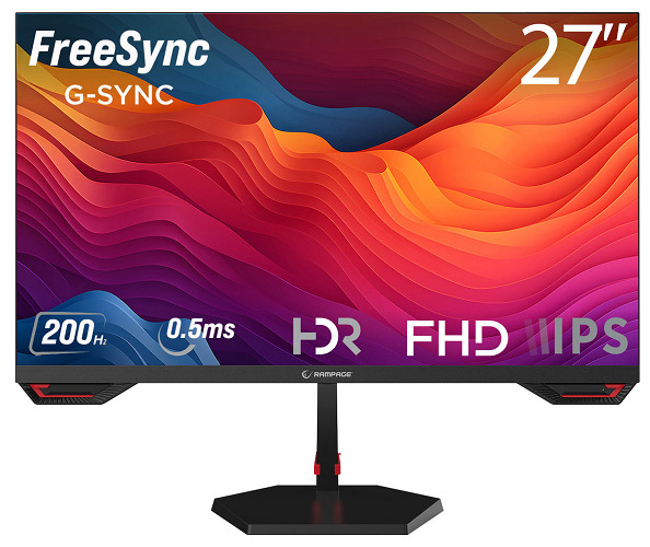 Monitor gamingowy Rampage Crimson 27' FHD 200 Hz 0,5 ms FastIPS Monitor gamingowy Rampage Crimson 27' FHD 200 Hz 0,5 ms FastIPS