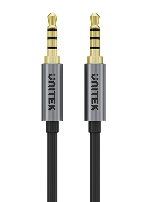 Zdjęcie produktu: Przewód Unitek Pozłacany AUX 3,5 mm jack (męski'męski) 1m Zdjęcie produktu: Przewód Unitek Pozłacany AUX 3,5 mm jack (męski'męski) 1m