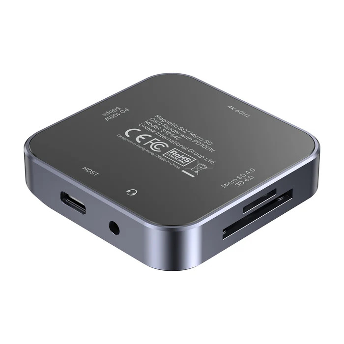 Czytnik magnetyczny kart SD/Micro SD 6w1 | PD100W | 4K@60Hz | 5Gbps Unitek