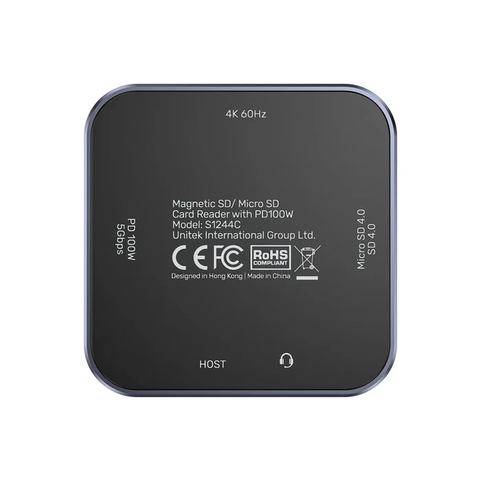 Czytnik magnetyczny kart SD/Micro SD 6w1 | PD100W | 4K@60Hz | 5Gbps Unitek