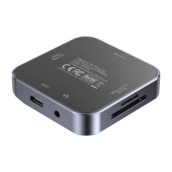 Zdjęcie produktu: Czytnik magnetyczny kart SD/Micro SD 6w1 | PD100W | 4K@60Hz | 5Gbps Unitek