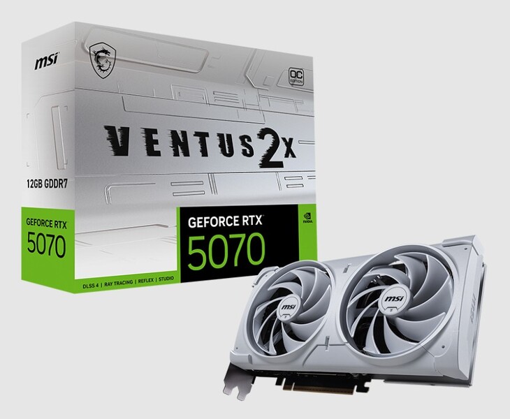 Zdjęcie produktu: MSI GeForce RTX 5070 VENTUS 2X OC WHITE 12GB GDDR7 DLSS 4