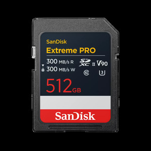 Miniatura produktu: Karta SanDisk Extreme PRO SDXC 512GB 300MB/s 8K, V90, UHS-II (SDSDXDM-512G-GN4IN)