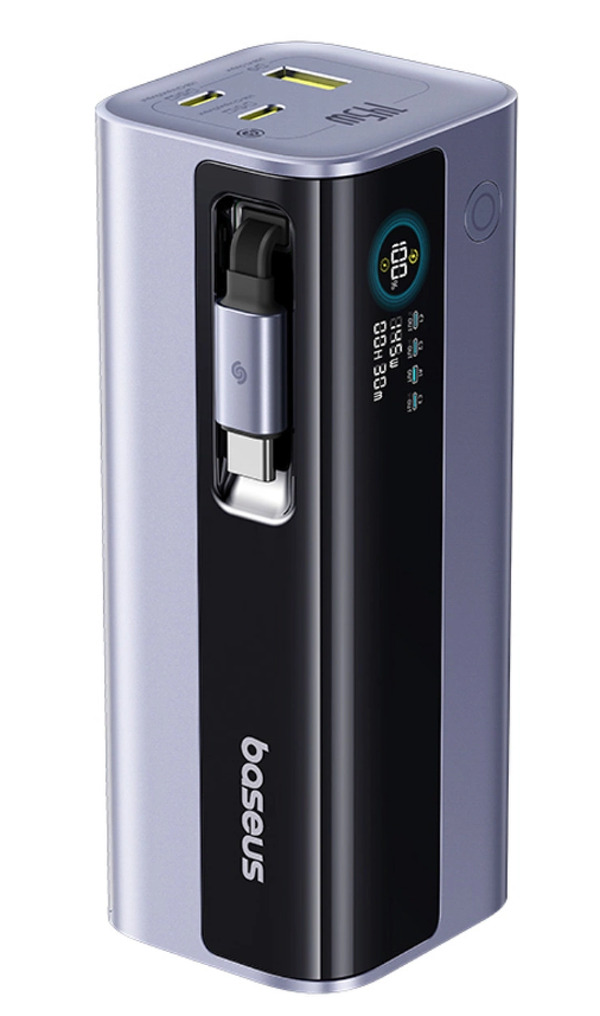 Zdjęcie produktu: Baseus EnerGeek GR11 20000mAh 145W ze zwijanym kablem - szary Zdjęcie produktu: Baseus EnerGeek GR11 20000mAh 145W ze zwijanym kablem - szary