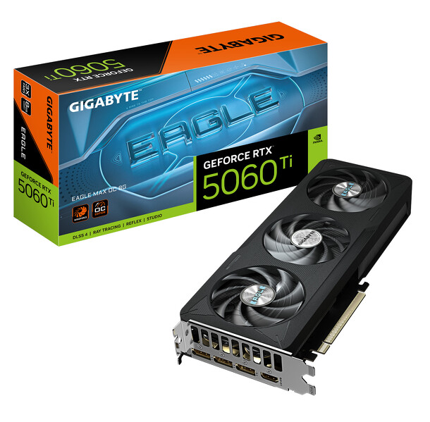 Zdjęcie produktu: Gigabyte GeForce RTX 5060 Ti EAGLE MAX OC 8GB GDDR7 DLSS 4