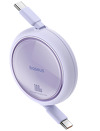 Miniatura zdjęcia: Kabel wysuwany Baseus Free2Draw Mini USB-C - USB-C 100W 1m - fioletowy