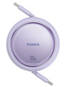 Miniatura zdjęcia: Kabel wysuwany Baseus Free2Draw Mini USB-C - USB-C 100W 1m - fioletowy