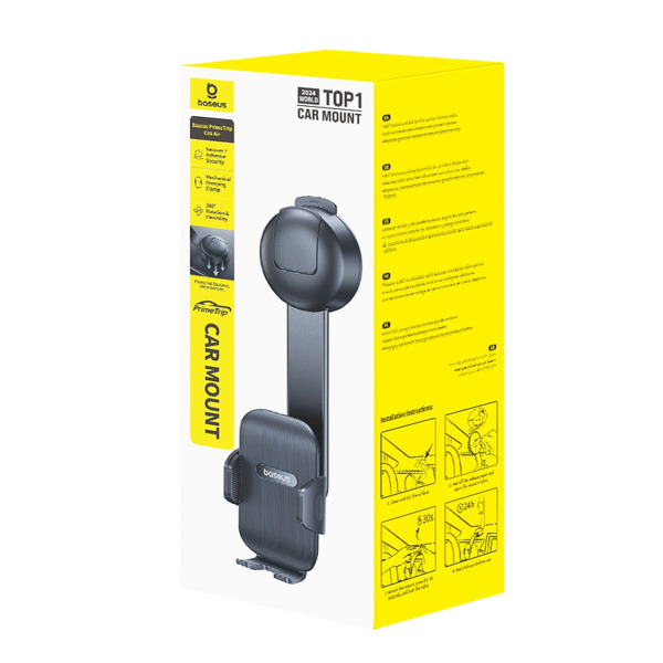 Zdjęcie produktu: Samochodowy uchwyt Baseus PrimeTrip C03 z przyssawką na deskę rozdzielczą Zdjęcie produktu: Samochodowy uchwyt Baseus PrimeTrip C03 z przyssawką na deskę rozdzielczą