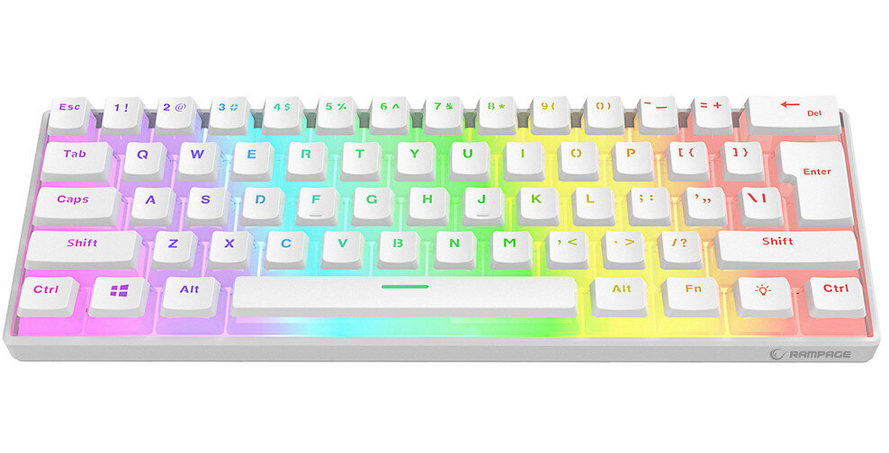 Klawiatura Rampage Radiant K11 Blue Switch Biała