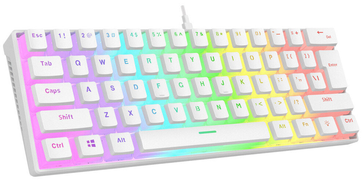 Zdjęcie produktu: Klawiatura Rampage Radiant K11 Blue Switch Biała