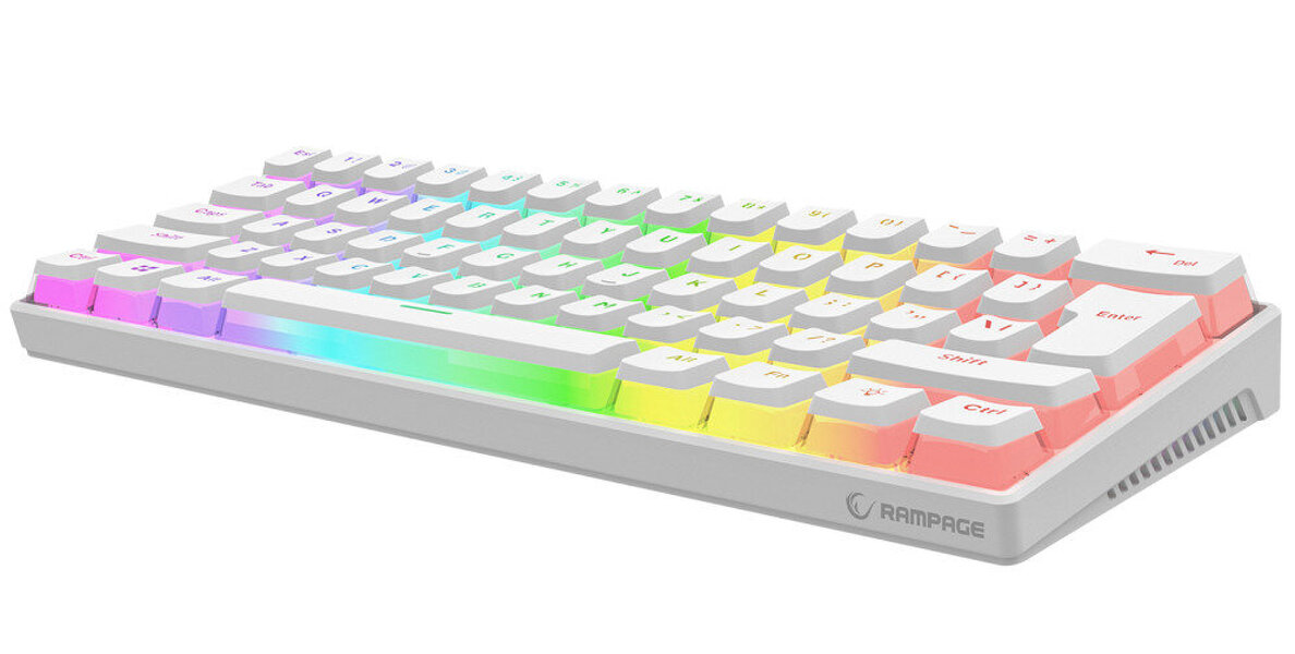 Zdjęcie produktu: Klawiatura Rampage Radiant K11 Blue Switch Biała