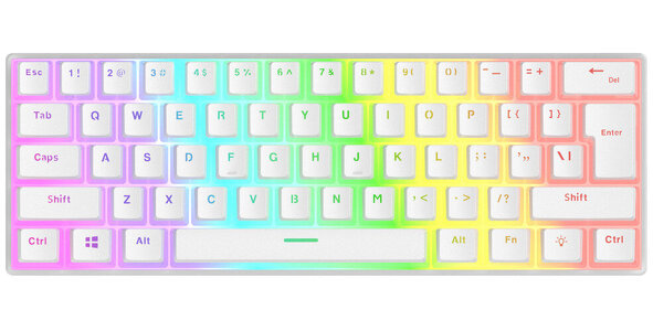 Miniatura produktu: Klawiatura Rampage Radiant K11 Blue Switch Biała