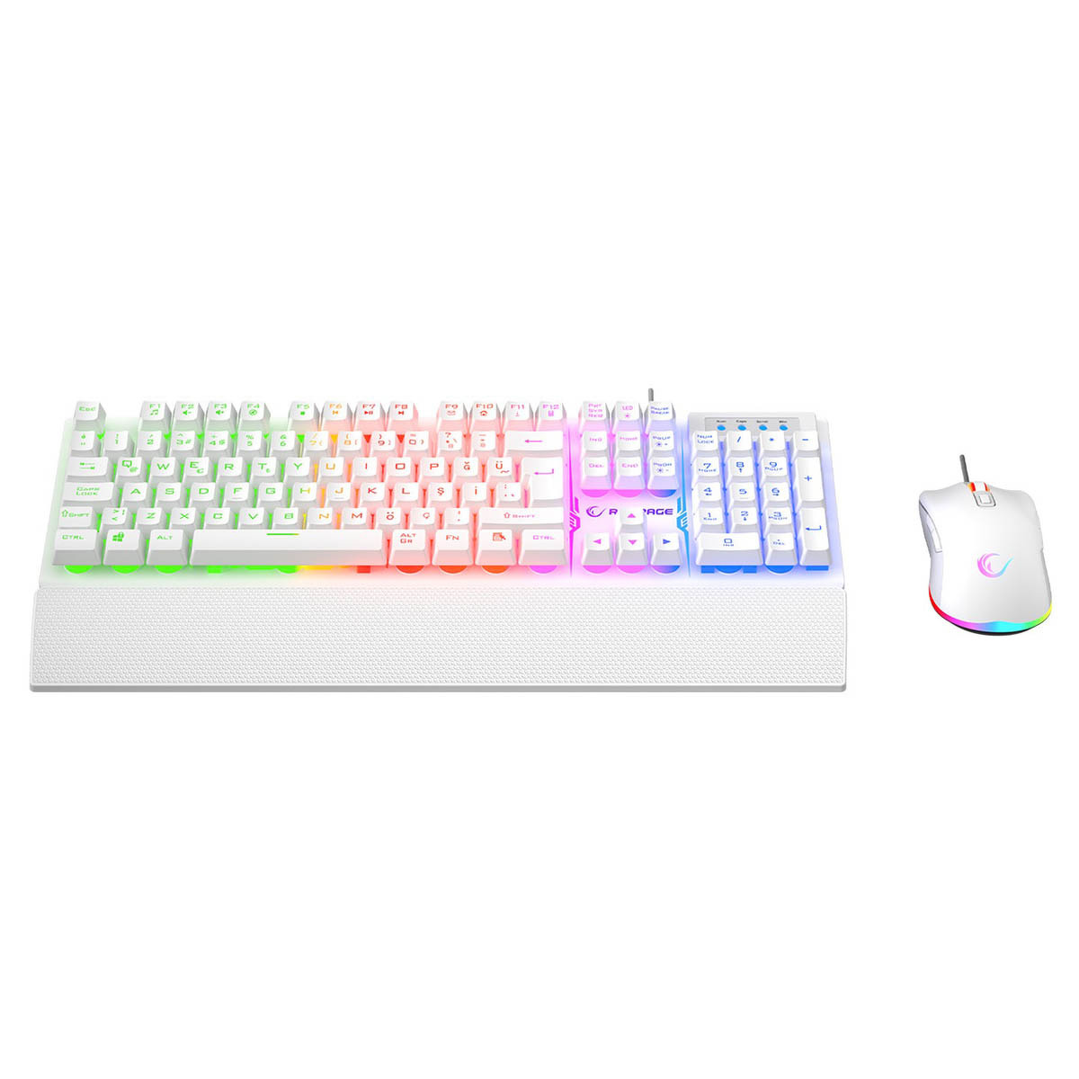 Zestaw klawiatura i mysz Rampage Fortuna biała