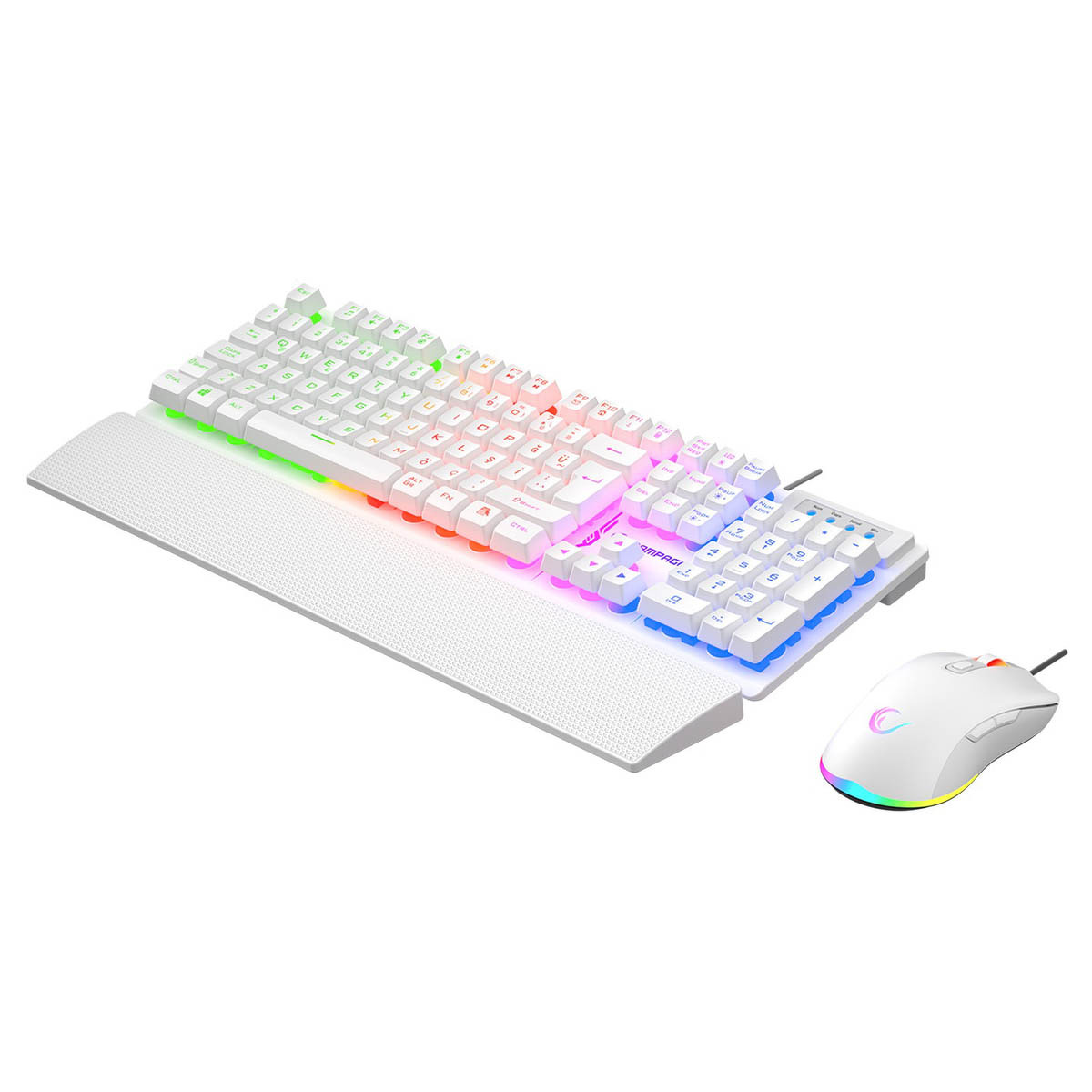 Zestaw klawiatura i mysz Rampage Fortuna biała