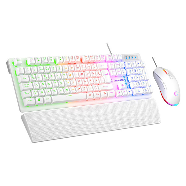 Zdjęcie produktu: Zestaw klawiatura i mysz Rampage Fortuna biała