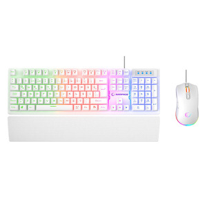 Miniatura produktu: Zestaw klawiatura i mysz Rampage Fortuna biała