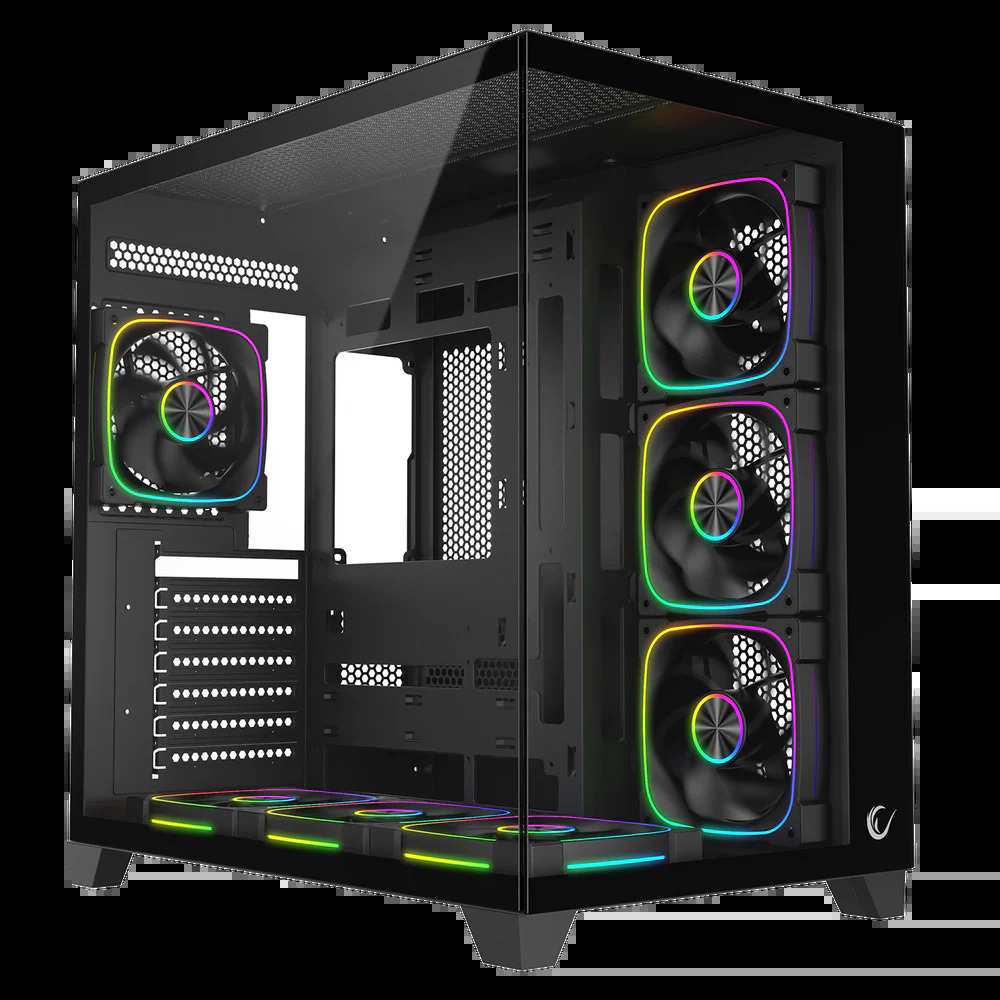 Obudowa komputerowa Rampage SEALITE 7x wentylator PWM Czarna